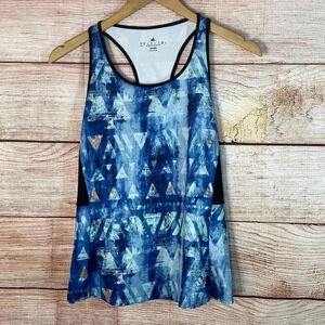 Adidas Climalite Women’s Sports Top Sleeveless Blue Pattern Small